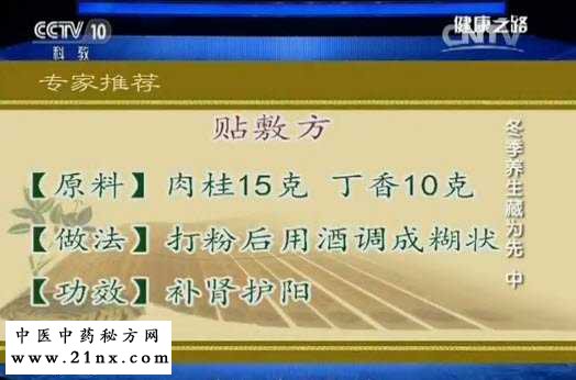 护肾补阳贴敷方