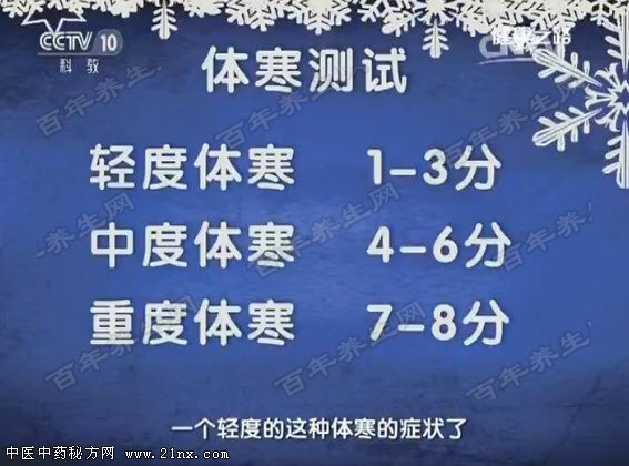 体寒测试
