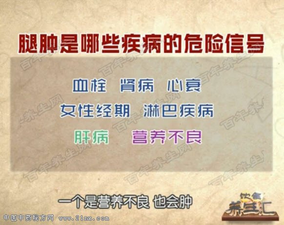 腿肿是由哪些疾病造成的