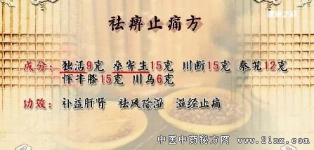 祛痹止痛方 祛痹止痛方