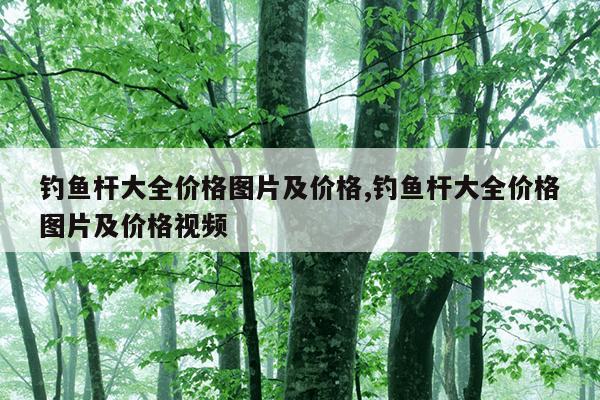 钓鱼杆大全价格图片及价格,钓鱼杆大全价格图片及价格视频