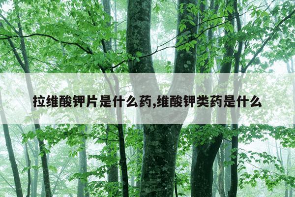 拉维酸钾片是什么药,维酸钾类药是什么