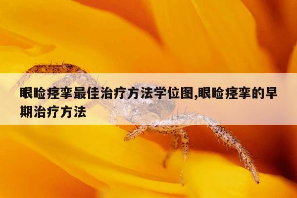 眼睑痉挛最佳治疗方法学位图,眼睑痉挛的早期治疗方法