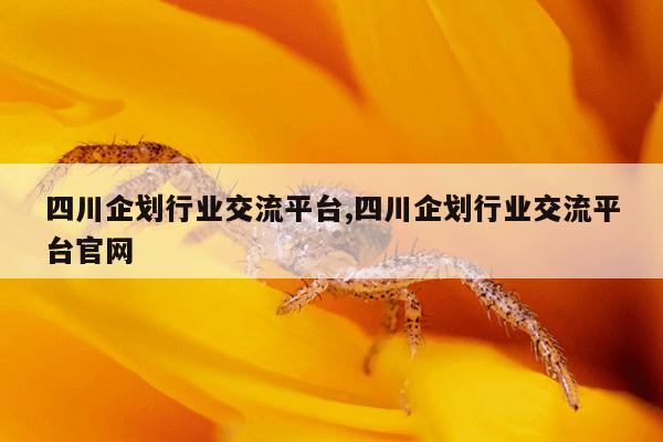 四川企划行业交流平台,四川企划行业交流平台官网