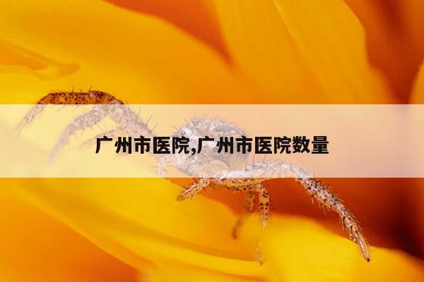 广州市医院,广州市医院数量