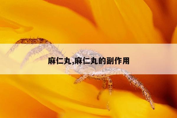 麻仁丸,麻仁丸的副作用