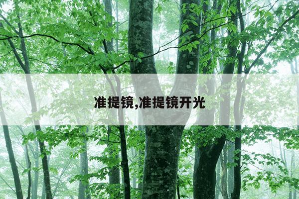 准提镜,准提镜开光