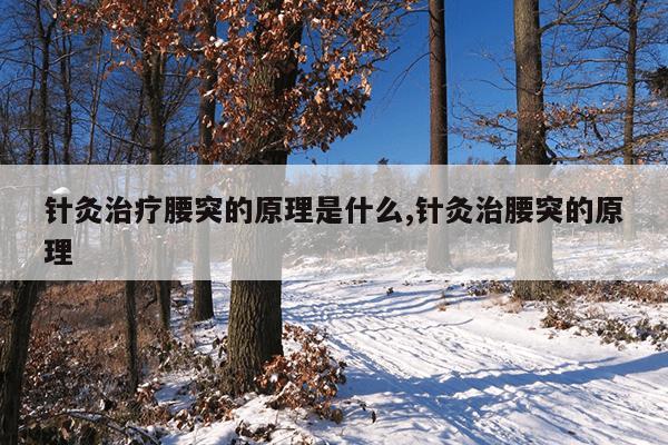 针灸治疗腰突的原理是什么,针灸治腰突的原理