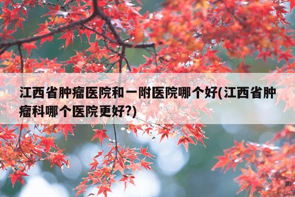 江西省肿瘤医院和一附医院哪个好(江西省肿瘤科哪个医院更好?)