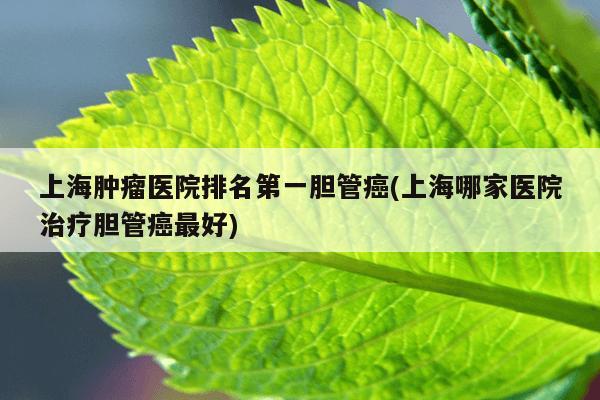 上海肿瘤医院排名第一胆管癌(上海哪家医院治疗胆管癌最好)