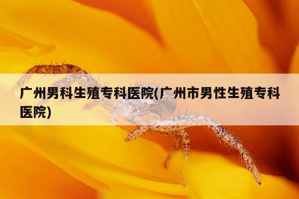 广州男科生殖专科医院(广州市男性生殖专科医院)