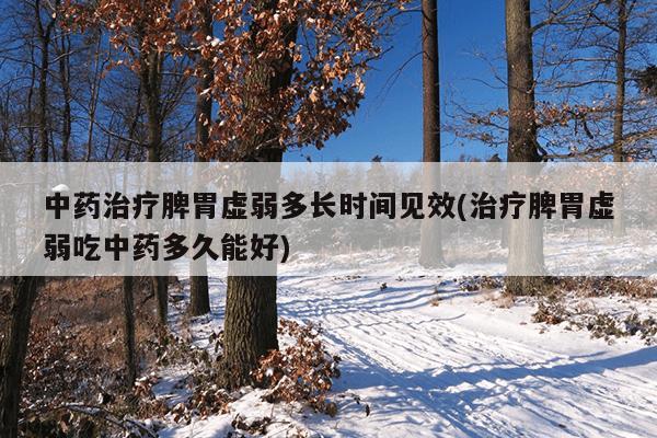 中药治疗脾胃虚弱多长时间见效(治疗脾胃虚弱吃中药多久能好)