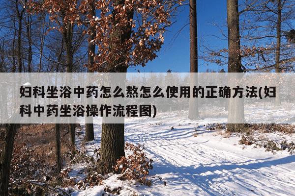 妇科坐浴中药怎么熬怎么使用的正确方法(妇科中药坐浴操作流程图)