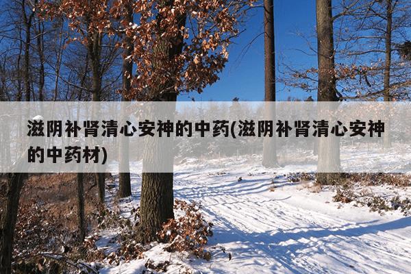 滋阴补肾清心安神的中药(滋阴补肾清心安神的中药材)