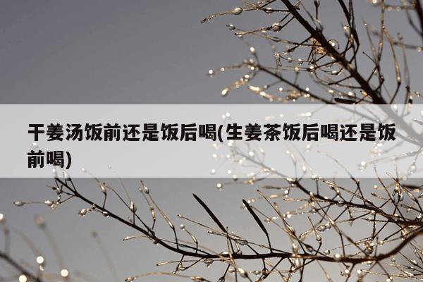 干姜汤饭前还是饭后喝(生姜茶饭后喝还是饭前喝)