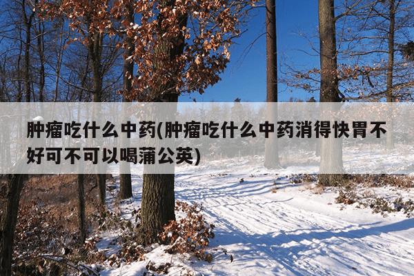 肿瘤吃什么中药(肿瘤吃什么中药消得快胃不好可不可以喝蒲公英)