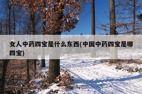 女人中药四宝是什么东西(中国中药四宝是哪四宝)