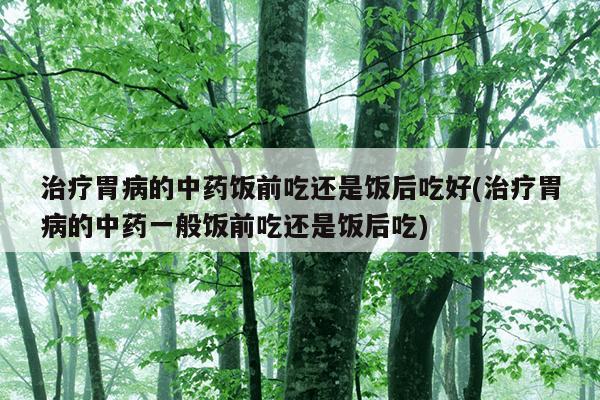 治疗胃病的中药饭前吃还是饭后吃好(治疗胃病的中药一般饭前吃还是饭后吃)