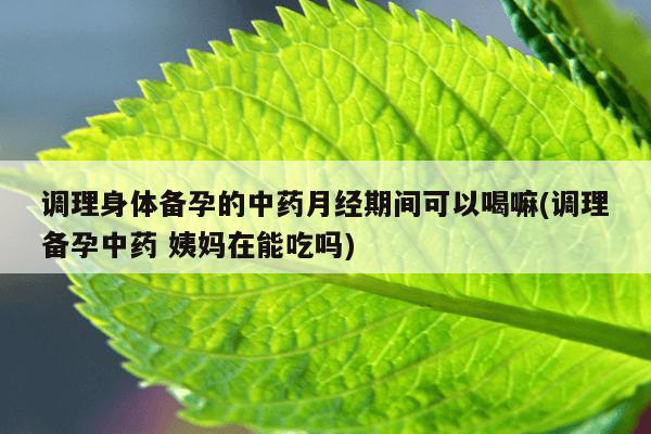 调理身体备孕的中药月经期间可以喝嘛(调理备孕中药 姨妈在能吃吗)