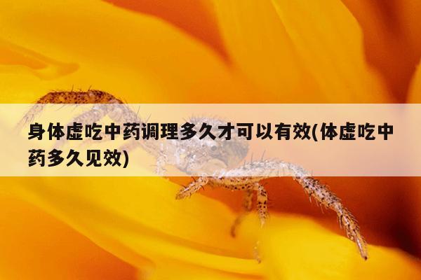 身体虚吃中药调理多久才可以有效(体虚吃中药多久见效)