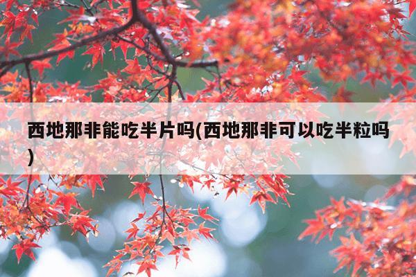 西地那非能吃半片吗(西地那非可以吃半粒吗)