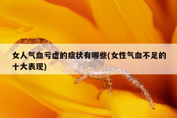 女人气血亏虚的症状有哪些(女性气血不足的十大表现)