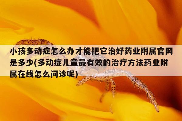 小孩多动症怎么办才能把它治好药业附属官网是多少(多动症儿童最有效的治疗方法药业附属在线怎么问诊呢)