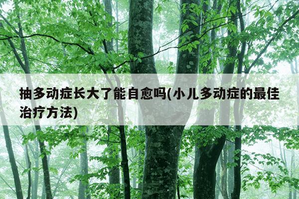 抽多动症长大了能自愈吗(小儿多动症的最佳治疗方法)