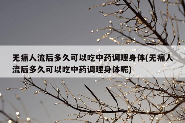 无痛人流后多久可以吃中药调理身体(无痛人流后多久可以吃中药调理身体呢)