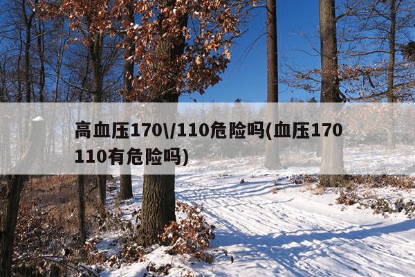 高血压170\/110危险吗(血压170110有危险吗)