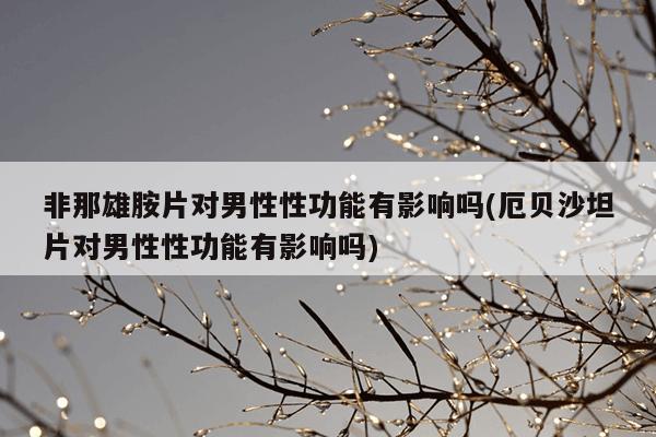 非那雄胺片对男性性功能有影响吗(厄贝沙坦片对男性性功能有影响吗)