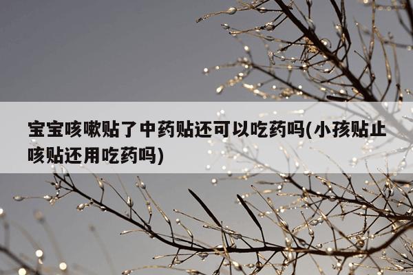 宝宝咳嗽贴了中药贴还可以吃药吗(小孩贴止咳贴还用吃药吗)